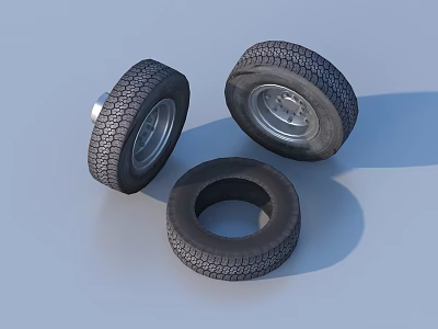 Tire Wheel hub New tire 3d model