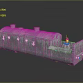Vintage Metallic Train Carriage 3D Rendered With Small Windows Top Vents And Weathered Surface