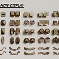 French Middle Ancient Handle Door Handle Cabinet Door Handle Round Handle Metal Carved Handle 3d model