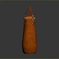 Orange Punching Bag With Top Handle Decorative Beads And Detailed Stitching