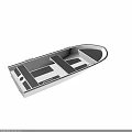 White Small Boat Watercraft Equipment With Seats And Hull Design