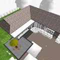 Detached Villa Exterior Design With Stone Walls Roof And Landscaped Garden
