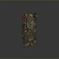 Military Armored Vehicle With Camouflage Pattern And Red Equipment On Top