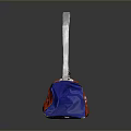 Red And Blue Canvas Handbag With International Cancer Research Campaign Text
