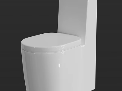 White Modern Toilet With Sleek Smooth Surface And Simple Contemporary Design 3d model