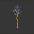 Scepter Ancient Scepter Cane Ancient Scepter Magic Scepter Metal Scepter Classical Scepter Magic Scepter 3d model