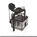 Industrial Equipment Featuring Circular Top Structure Metal Frame And Platform
