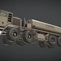 Military Green Heavy Duty Multi Wheeled Tanker Truck For Flammable Cargo
