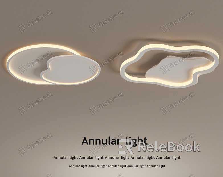 Cream wind ceiling lamp model