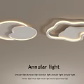Cream wind ceiling lamp 3d model