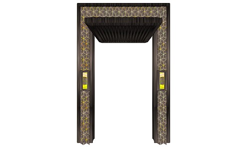 new chinese style gate 3d model