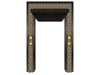 new chinese style gate 3d model