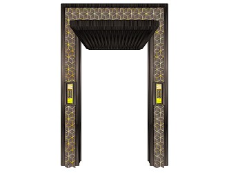 new chinese style gate 3d model