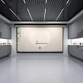 Exhibition Wall With China Map Historical Photos And Motivational Theme Slogan