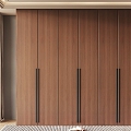 Middle-style wardrobe to top-style wardrobe Non-corner swing-door wardrobe 3d model