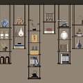 New Chinese-style Storage Rack Hanger 3d model