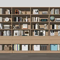 Bookcase Bookshelf Ornaments Book Decorative Cabinet 3d model