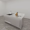 Commercial Kitchen Equipment with Stainless Steel Countertop Sink Faucet Knife Holder and Cabinets
