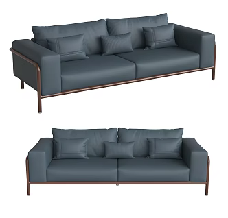 Three-seat sofa 3d model
