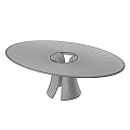 Giorgetti oval dining table 3d model