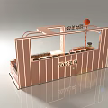 Modern Fresh Fruit Tea Specialty Store With Open Display Counter And Orange Lighting Decor