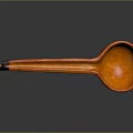 Handcrafted Wooden Cooking Spoon With Long Handle And Smooth Round Bowl