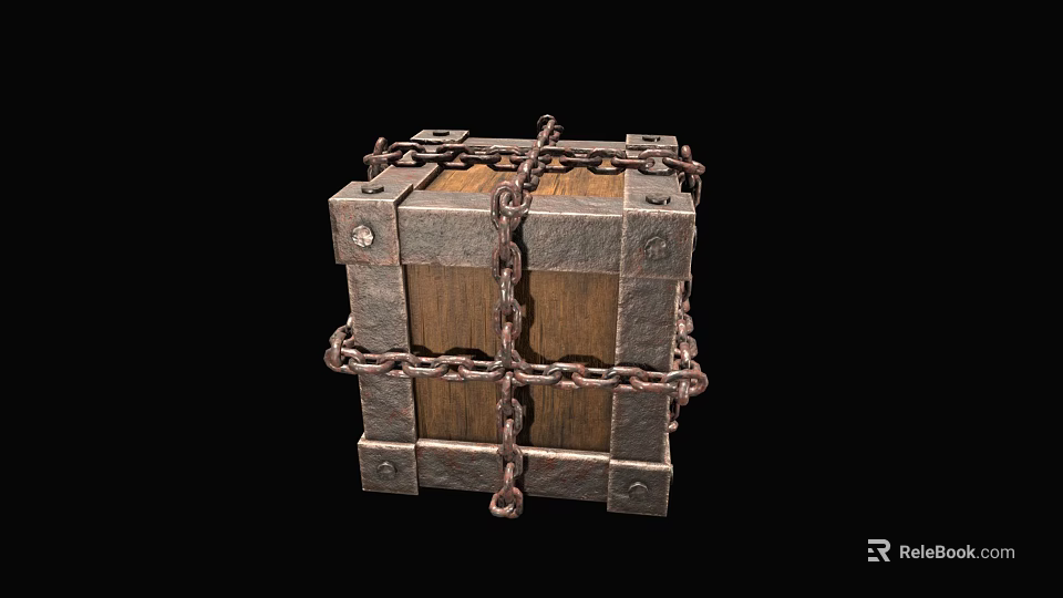 Container Architecture Design With Metal And Wooden Structure Wrapped In Chains 3d model