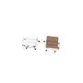 Modern Office Chairs In Brown And White With Armrests And Swivel Wheels