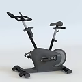 Black Stationary Bike Fitness Equipment With Adjustable Seat Handlebar And Flywheel