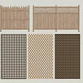 Wooden Room Dividers With Woven Patterns And Grid Designs For Decorative Interiors