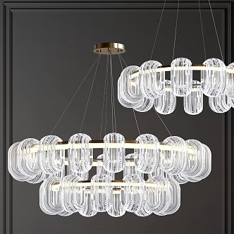 Light Luxury Crystal Chandelier 3d model