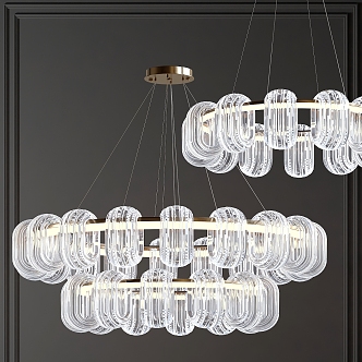 Light Luxury Crystal Chandelier 3d model