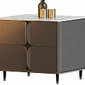 Modern Light And Dark Gray Nightstand Design With Storage Drawers Decorative Ball And Book