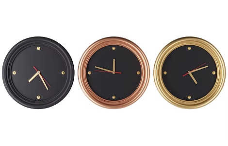 Jane European clock wall clock 3d model