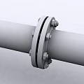 Heavy Duty Industrial Metal Pipe With Flange Connection And Secure Bolts