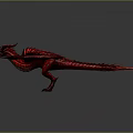 Red Dragon Mythical Creature Character With Majestic Wings In Dark Setting