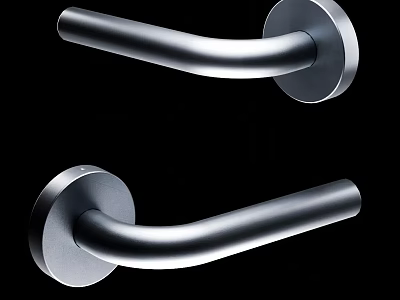 Modern Stainless Steel Door Handle with Smooth Curved Design and Durable Finish 3d model