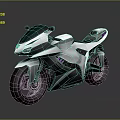 Sleek White Modern Sporty Motorcycle With Black Purple Accents And Windshield