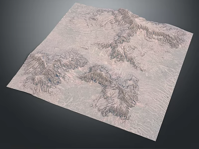 Natural Garden Landscape Design Featuring Mountainous Terrain And Detailed Textured Surface 3d model