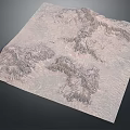 Natural Garden Landscape Design Featuring Mountainous Terrain And Detailed Textured Surface