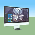 Modern computer Apple computer all-in-one machine 3d model