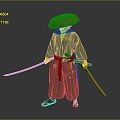 Ranger Ronin Swordsman Martial Arts Hunter Ancient Hunter Hero Assassin Killer Tramp 3d model