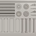 Decorative Gypsum Cornice Molding Collection With Various Ornamental Designs And Column Elements