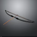 Black Modern Hunting Bow With Red Laser Sight For Accurate Shooting Use