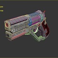 revolver revolver pistol semi-automatic pistol automatic pistol modern weapon hot weapon 3d model