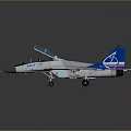 Silver Military Fighter Jet With Blue Tail Transparent Cockpit And Star Emblem