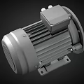 Industrial Electric Motor With Metal Housing Yellow Shaft And Terminal Box