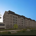 Modern Multi story Residential Building With Balconies Lush Gardens And Green Park Area