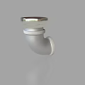 Sleek Metal Elbow Pipe Plumbing Fixture With Polished Surface Design
