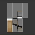 Modern Spiral Staircase With Wooden Steps Glass Railing And Upper Landing Design